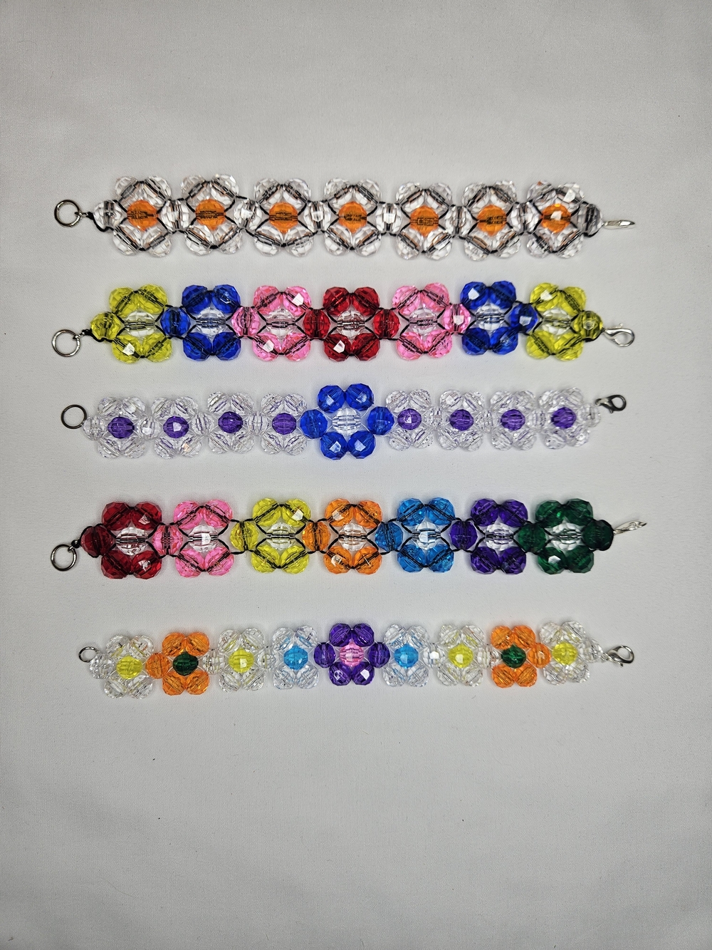 Handmade Beaded Bracelet | Colorful Flower Bracelet | Choose Your Design